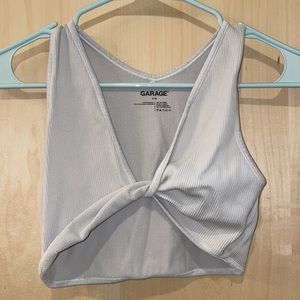 Garage twist front cropped tank